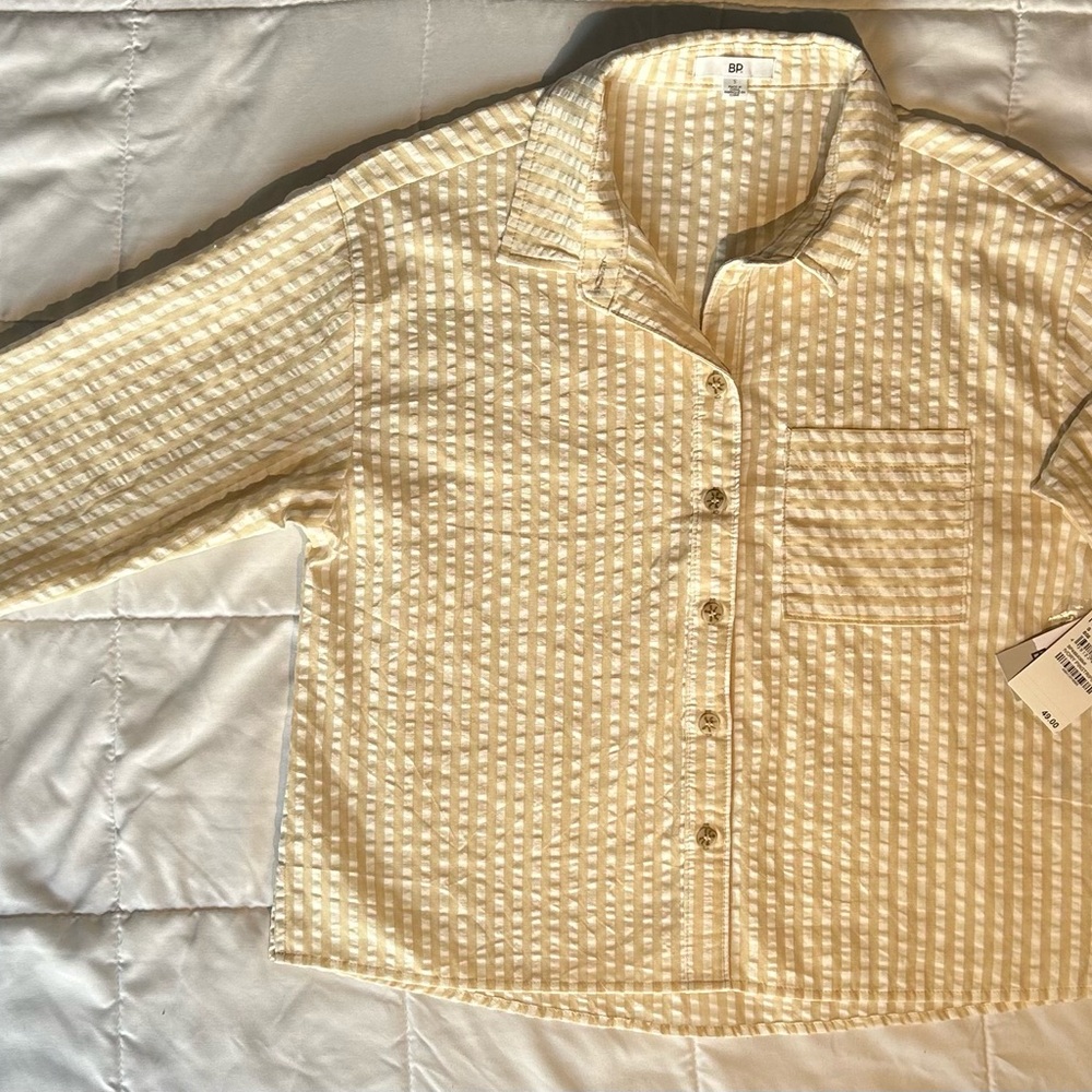 Cream Button-Up Shirt BP Nordstrom